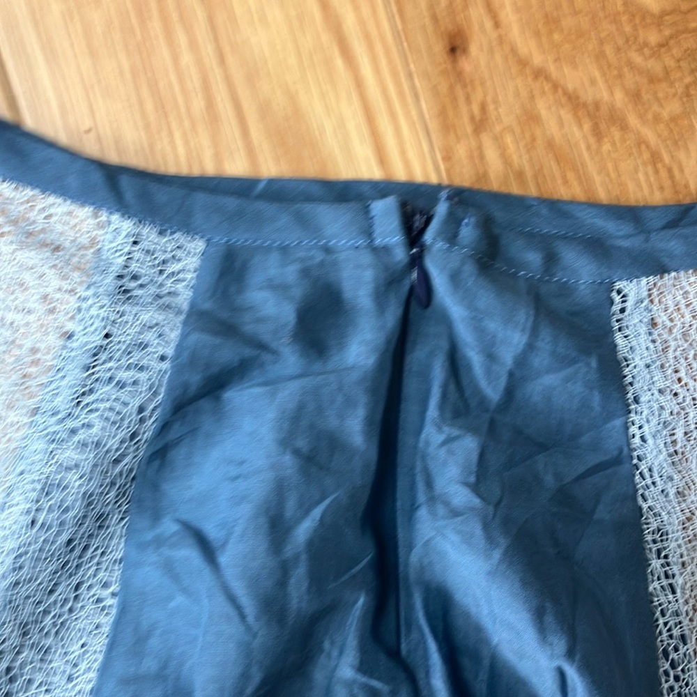 Blue paneled Skater Mini Skirt from Barcelona - Picture 4 of 4